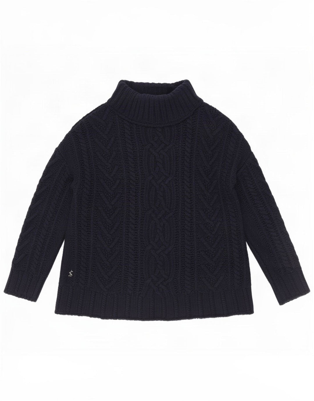 Joules Maglione da donna con collo alto e maglione UK 12 Acrilico blu navy medio