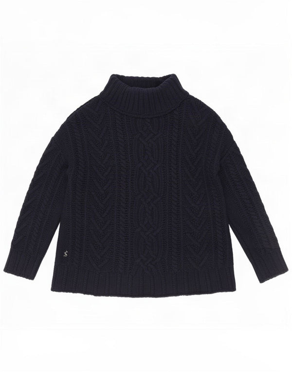 Joules Maglione da donna con collo alto e maglione UK 12 Acrilico blu navy medio