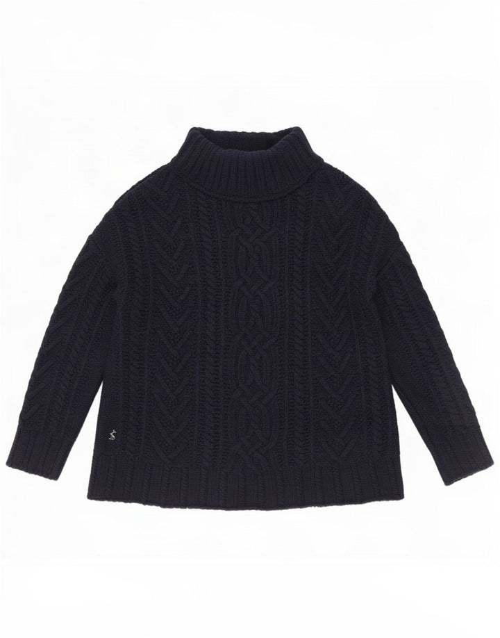 Joules Maglione da donna con collo alto e maglione UK 12 Acrilico blu navy medio