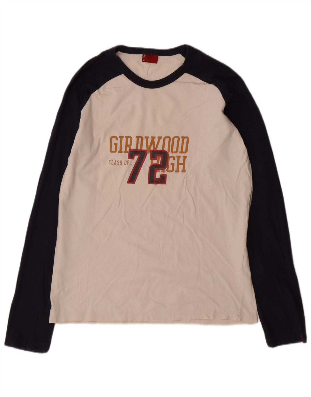 Levi's Top grafico da uomo a maniche lunghe in cotone bianco piccolo