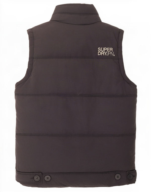 Gilet imbottito da uomo Superdry UK 38 cotone grigio medio