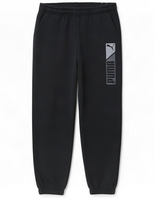 Puma Pantaloni da tuta con grafica da uomo Joggers Large Blu Navy in cotone