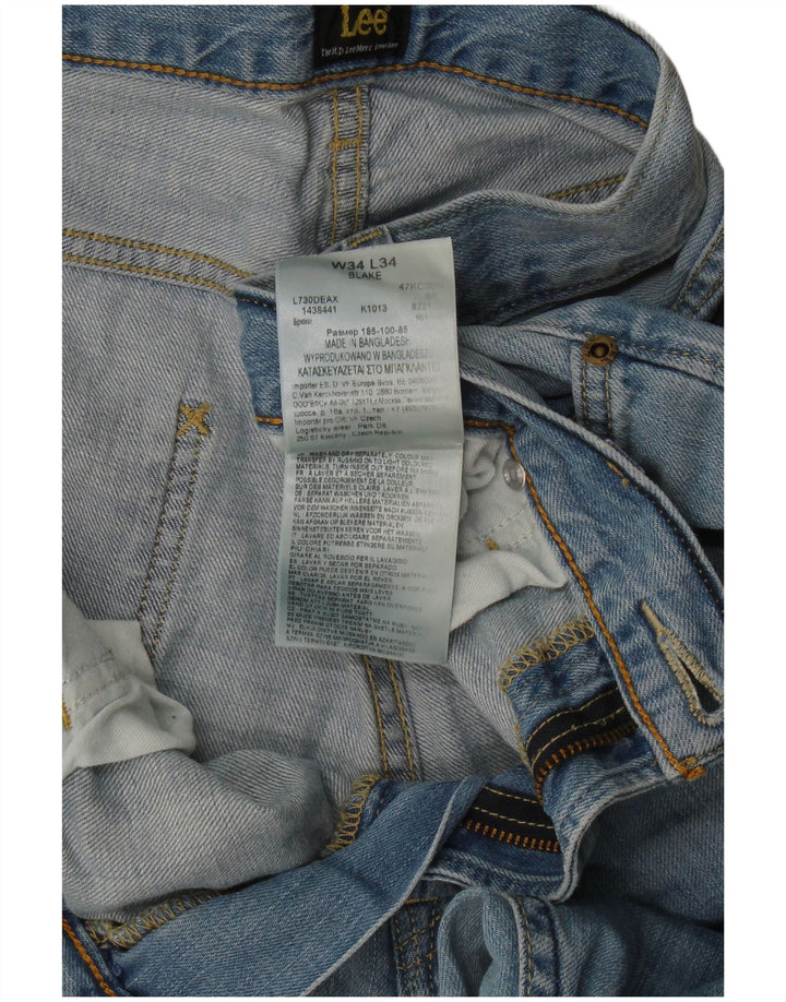 Jeans dritti Lee Blake da uomo W34 L34 cotone blu