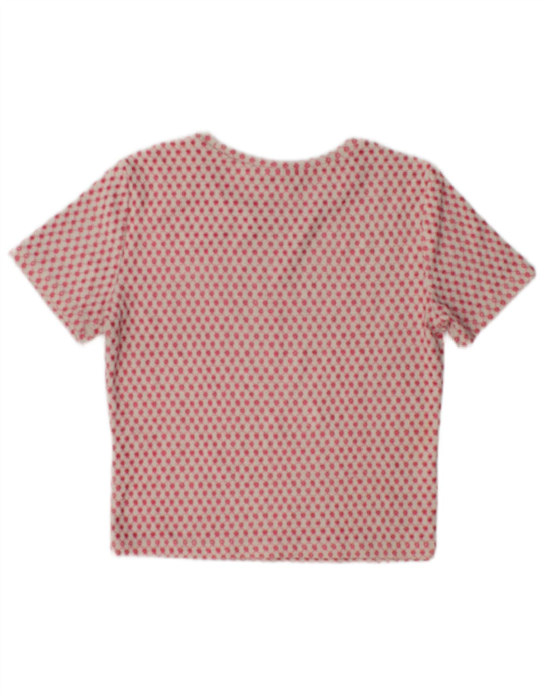 Top corto da donna Zara UK 12 rosa medio geometrico