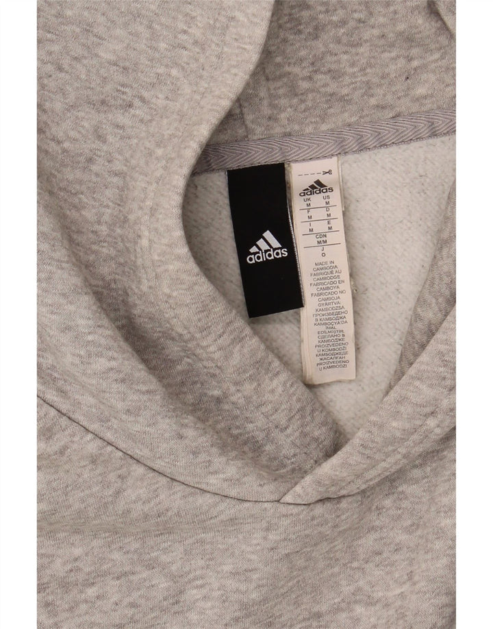 ADIDAS Mens Hoodie Jumper Medium Grey Cotton Vintage Adidas and Second-Hand Adidas from Messina Hembry 
