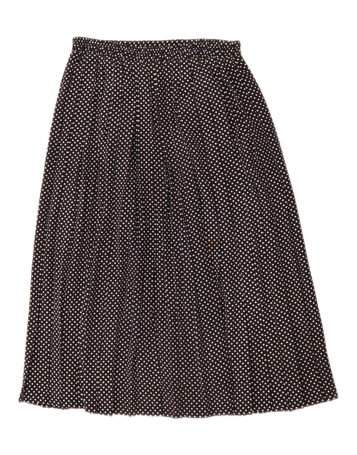 VINTAGE Womens Pleated Skirt EU 40 Medium W30  Black Polka Dot Vintage Vintage and Second-Hand Vintage from Messina Hembry 