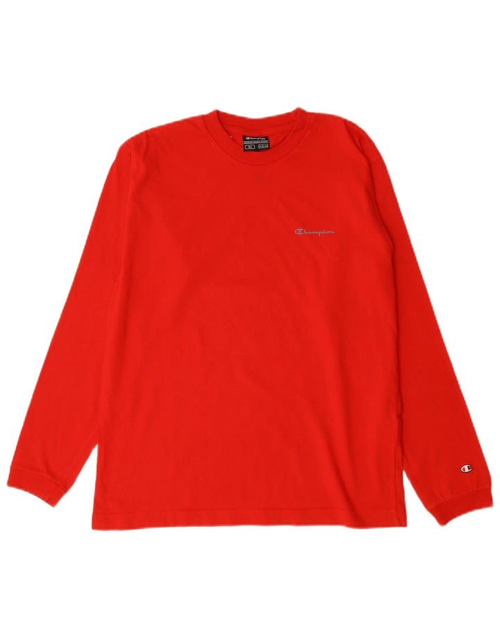 Maglietta Champion da bambino a maniche lunghe 11-12 anni in cotone rosso