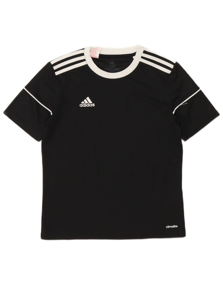 Maglietta Adidas Climalite da ragazzo, 11-12 anni, poliestere nero medio