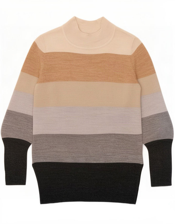 Maglione maglione a collo alto da donna Marks & Spencer UK 10 piccolo multicolore