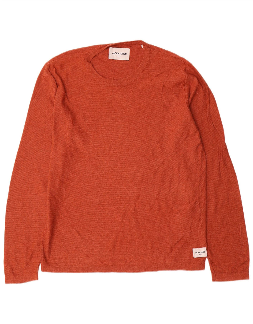 Jack & Jones Top da uomo a manica lunga piccolo in cotone arancione