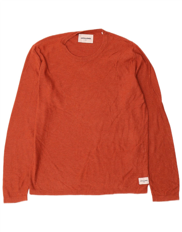 Jack & Jones Top da uomo a manica lunga piccolo in cotone arancione
