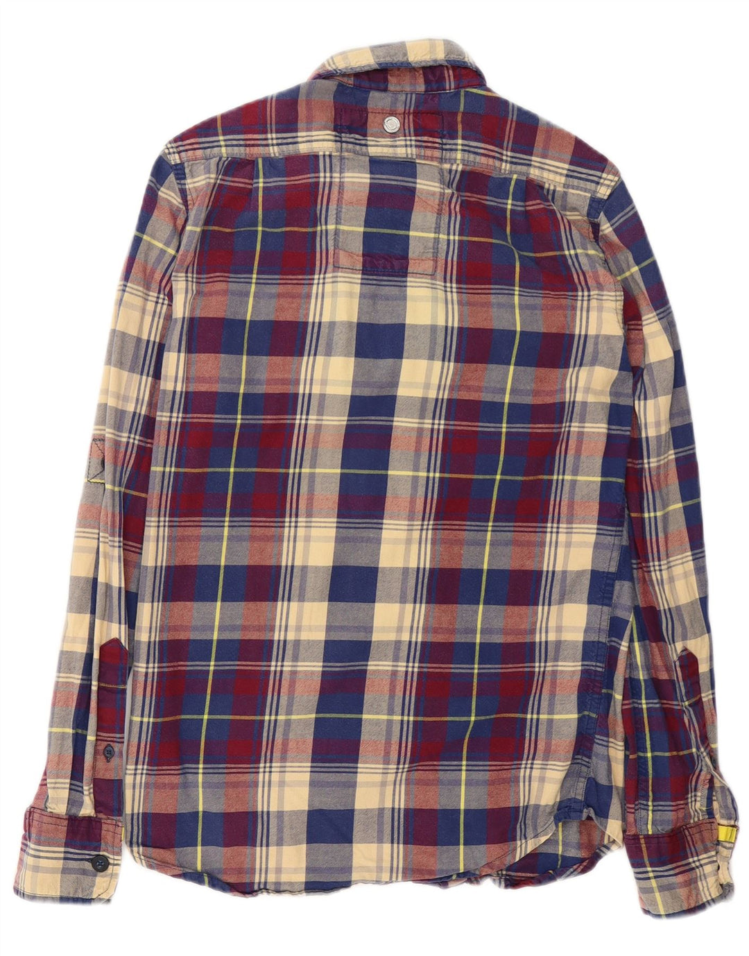 Camicia da uomo in flanella Superdry a quadri piccoli in cotone multicolore