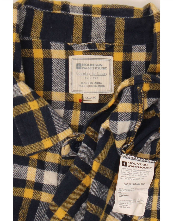 Camicia in flanella da uomo Mountain Warehouse 4XL Cotone a quadri blu navy