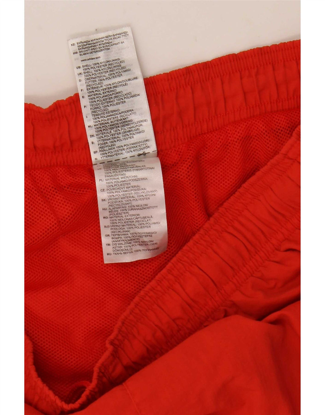 Pantaloncini da bagno Adidas da uomo in nylon rosso medio