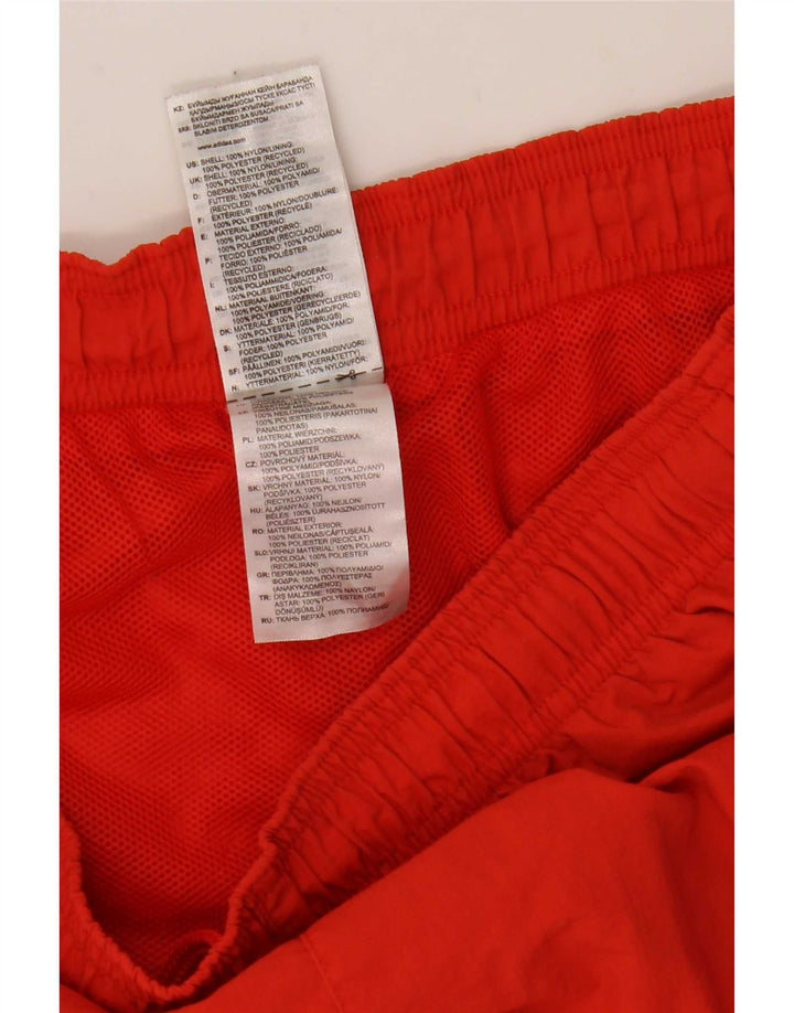 Pantaloncini da bagno Adidas da uomo in nylon rosso medio