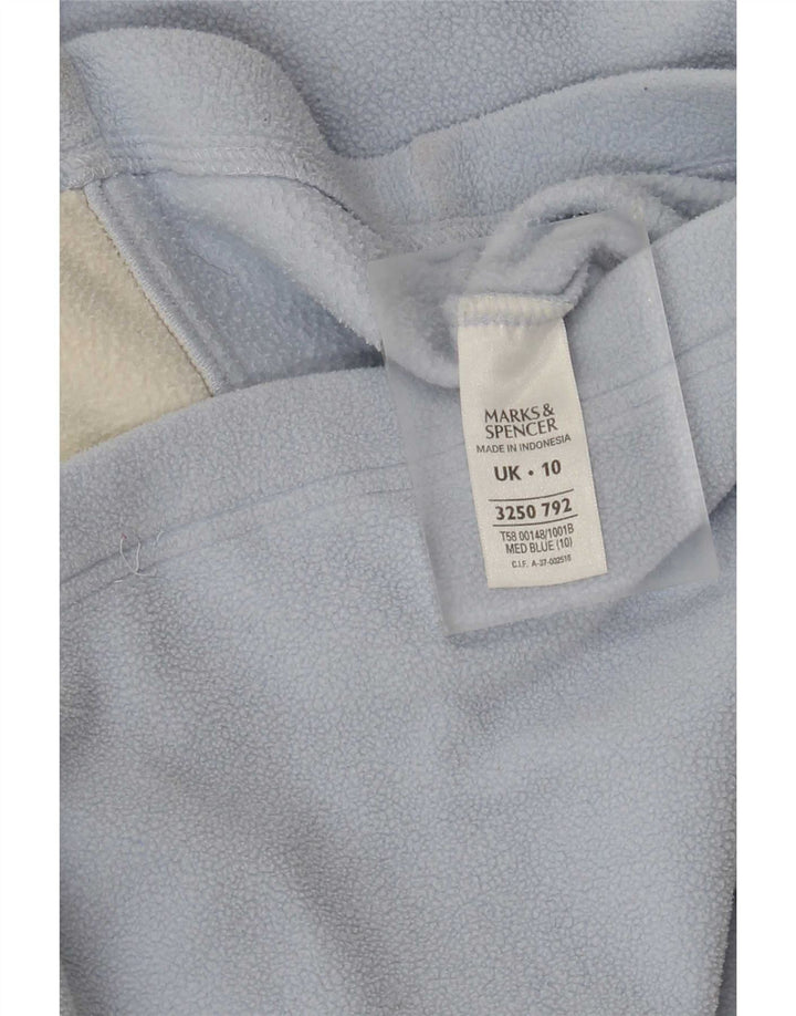 Giacca in pile oversize da donna Marks & Spencer UK 10 Small Blu Poliestere
