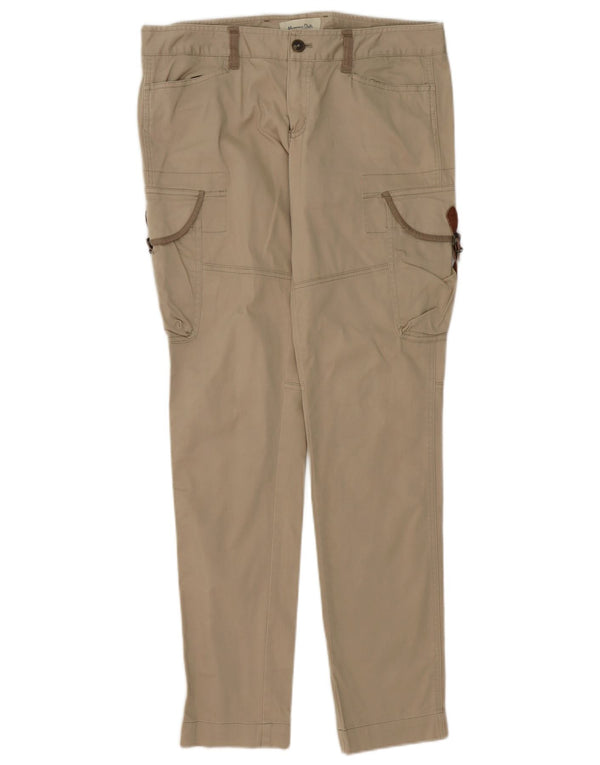 Pantaloni cargo slim da donna Massimo Dutti W30 L32 in cotone beige