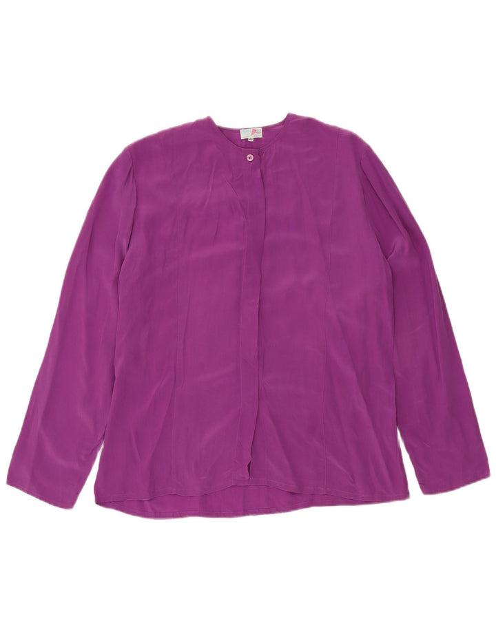 BALLOON Camicetta Camicia Oversize da Donna IT 40 Piccola Viola Seta