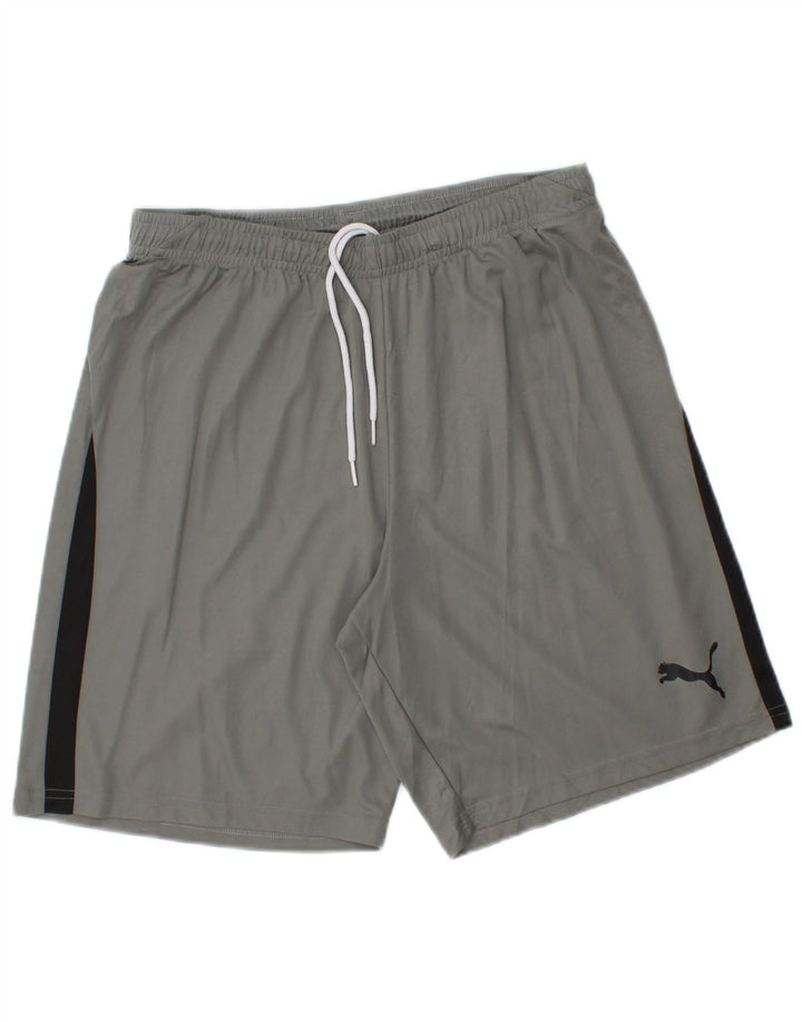 Pantaloncini sportivi PUMA da uomo grigio medio color block