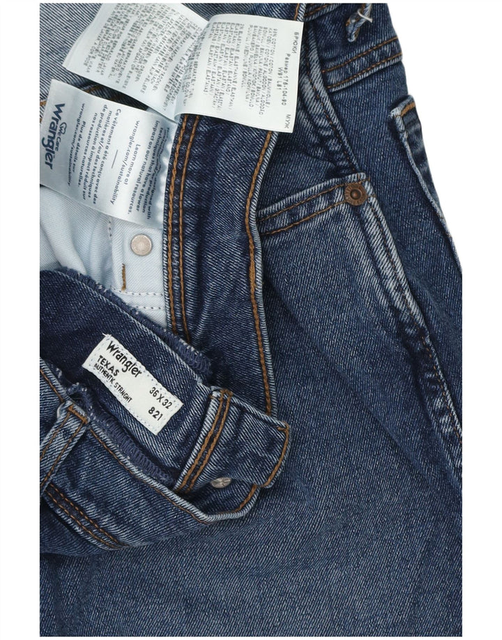 Jeans dritti da uomo Wrangler Texas W36 L32 cotone blu