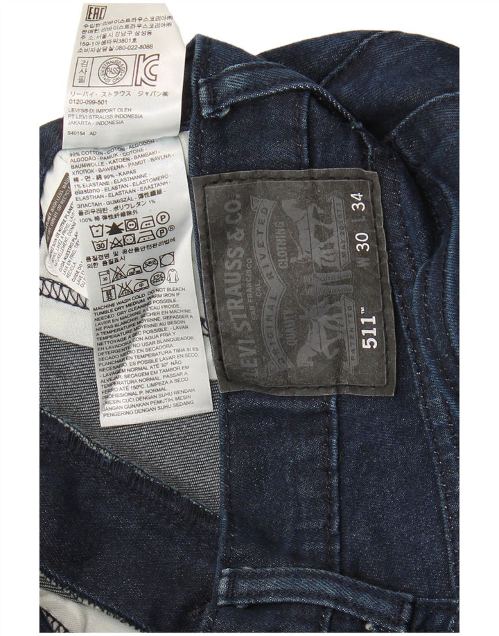 Jeans Levi's Uomo 511 Slim W30 L34 Cotone Blu Navy