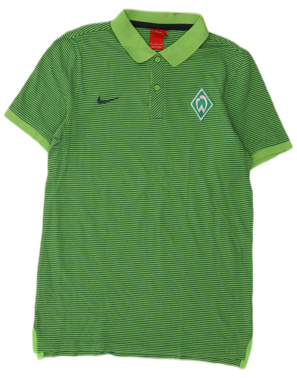 Polo Nike SV Werder Bremen da uomo in cotone a righe verde medio