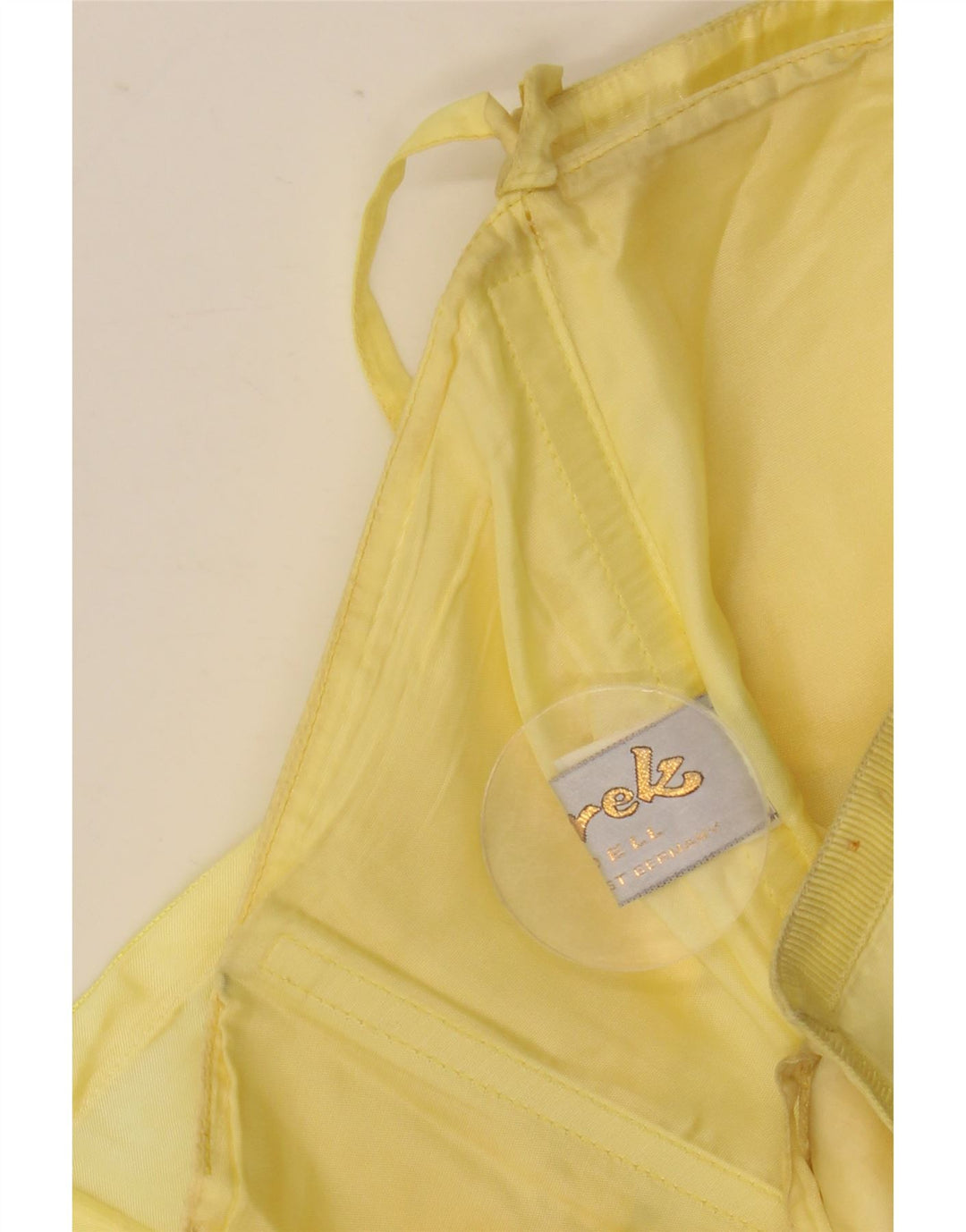 Abito asimmetrico senza spalline da donna Murek EU 38 Acetato giallo medio