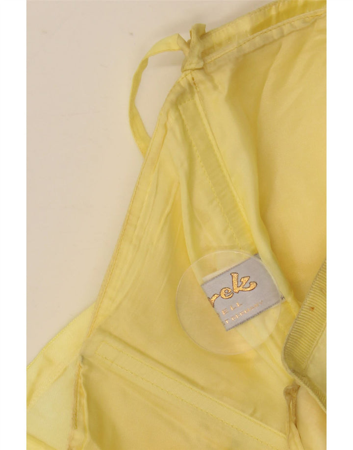 Abito asimmetrico senza spalline da donna Murek EU 38 Acetato giallo medio