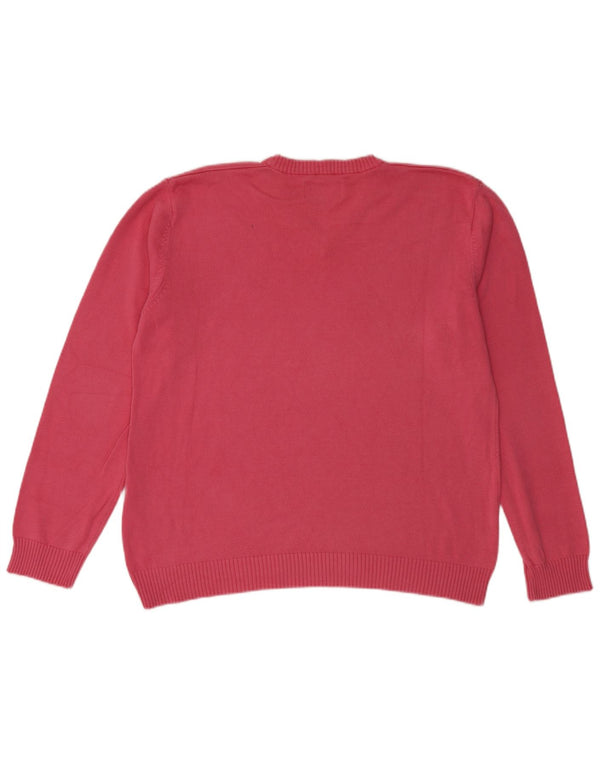 Marlboro Classics Maglione da uomo con scollo a V grande cotone rosa