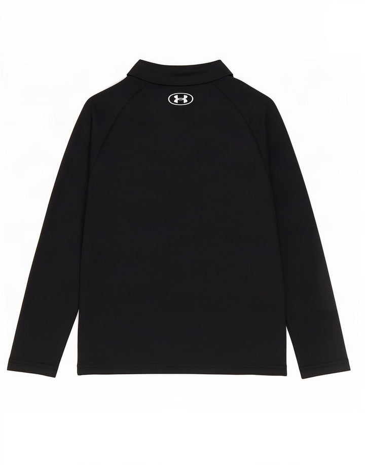 Top della tuta da ginnastica Under Armour da ragazzo con zip e collo 6-7 anni XS nera