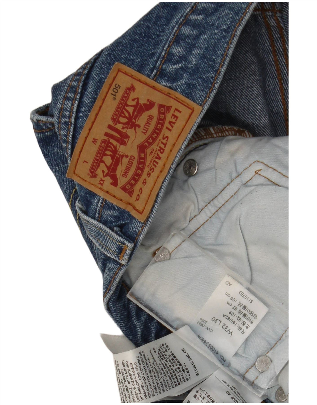 Levi's Uomo 501 Jeans dritti W32 L30 Cotone Blu