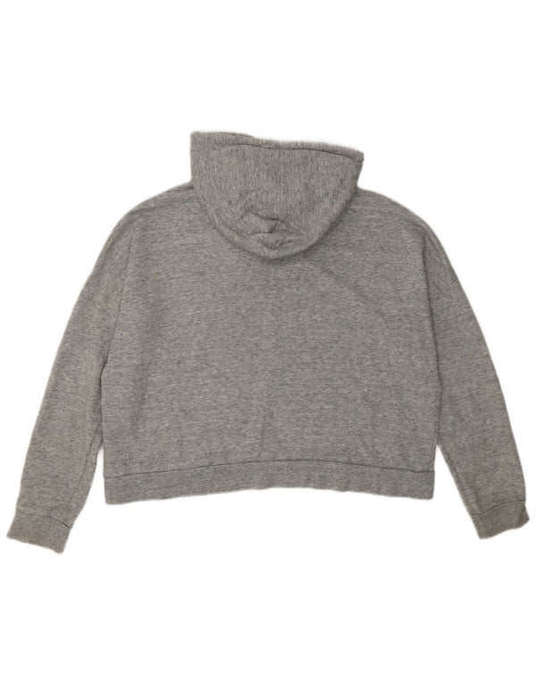 Maglione corto con cappuccio oversize da donna Levi's UK 10 piccolo cotone grigio