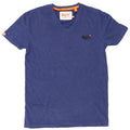 T-shirt da uomo Superdry Top Small in cotone blu navy