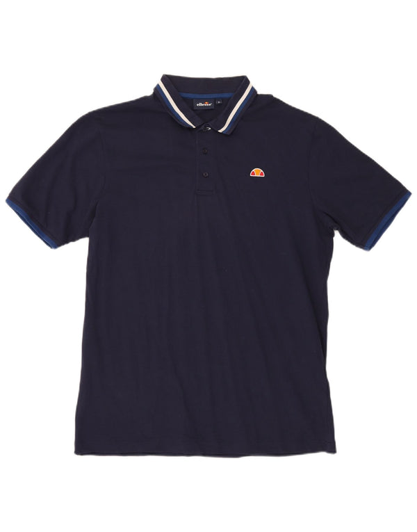Polo da uomo Ellesse XL in cotone blu navy