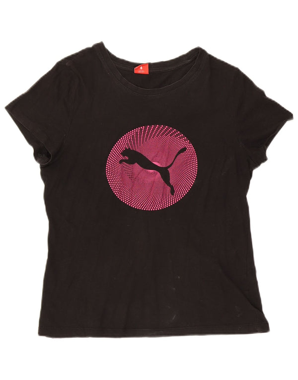 T-shirt grafica da donna Puma UK 12 media nera