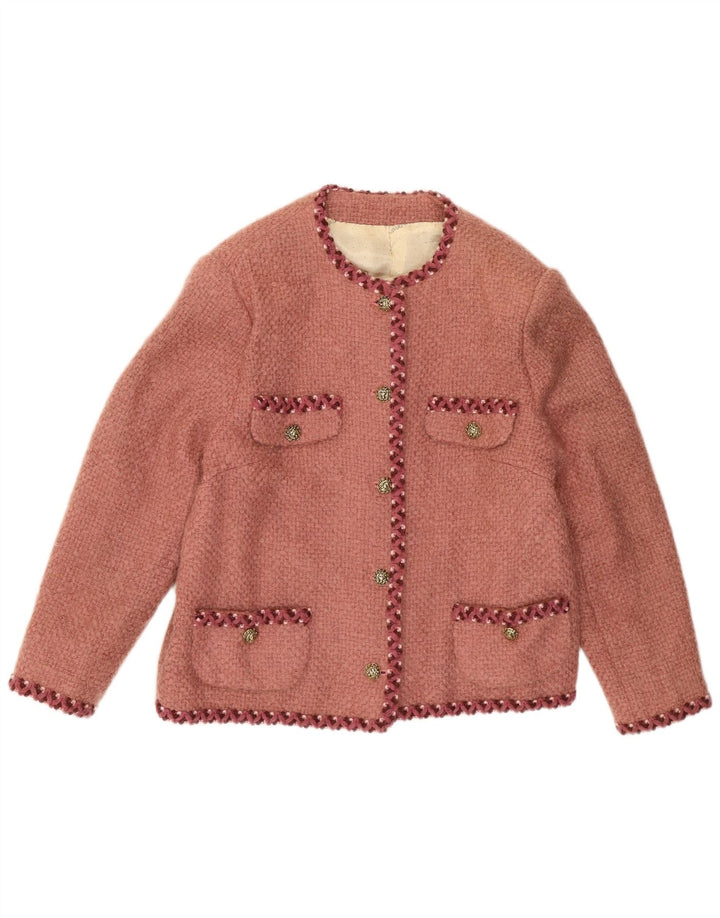 Giacca blazer vintage da donna a 5 bottoni UK 14 rossa media