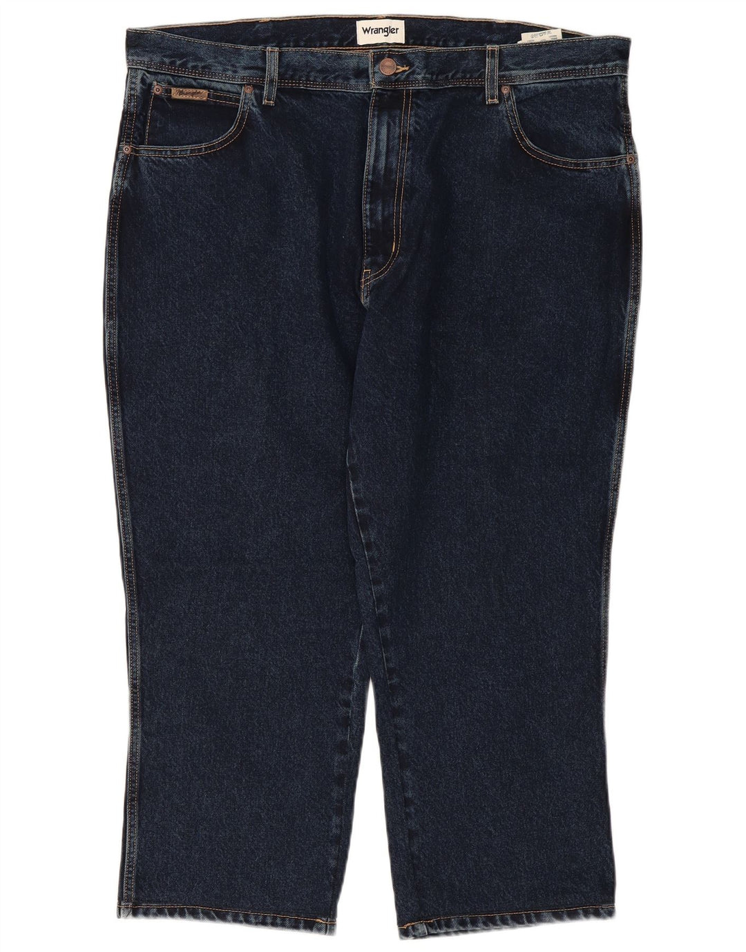 WRANGLER Jeans dritti da uomo Texas Capri W42 L24 cotone blu navy