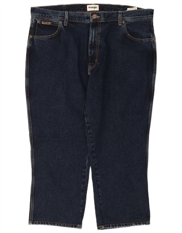 WRANGLER Jeans dritti da uomo Texas Capri W42 L24 cotone blu navy