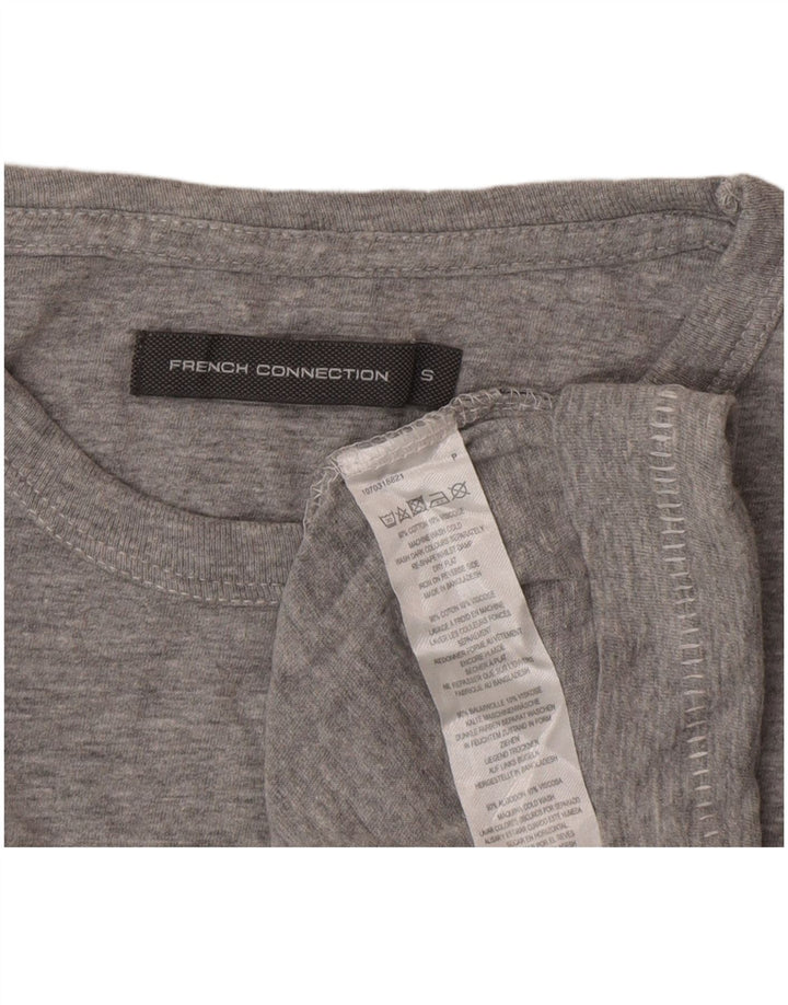 T-shirt da donna French Connection Top UK 10 piccolo cotone grigio