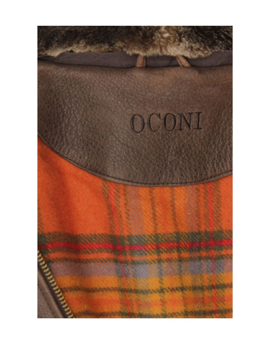 Giacca in pelle da uomo Oconi IT 54 2XL Pelle marrone