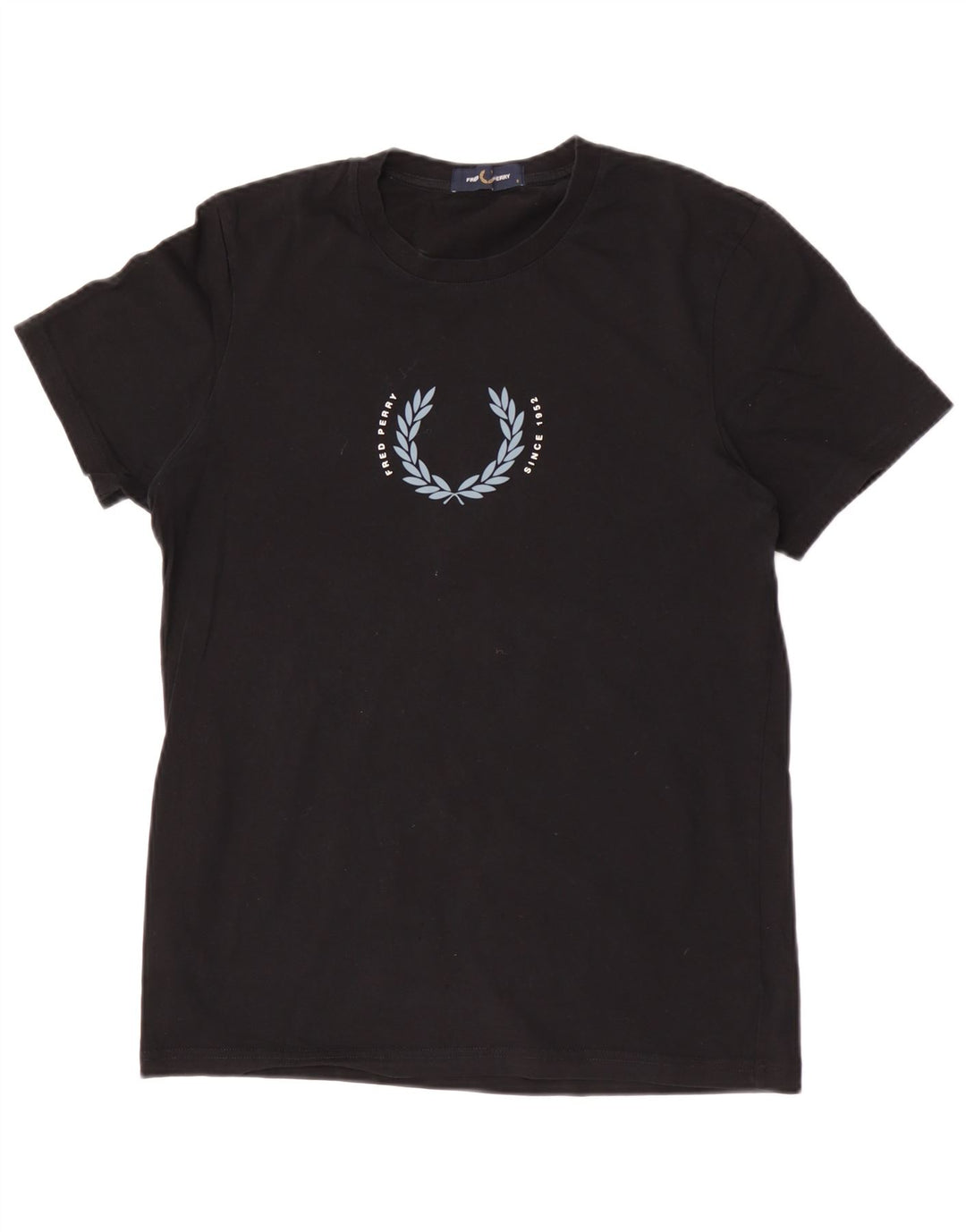 T-shirt grafica da uomo Fred Perry Top piccola in cotone nero