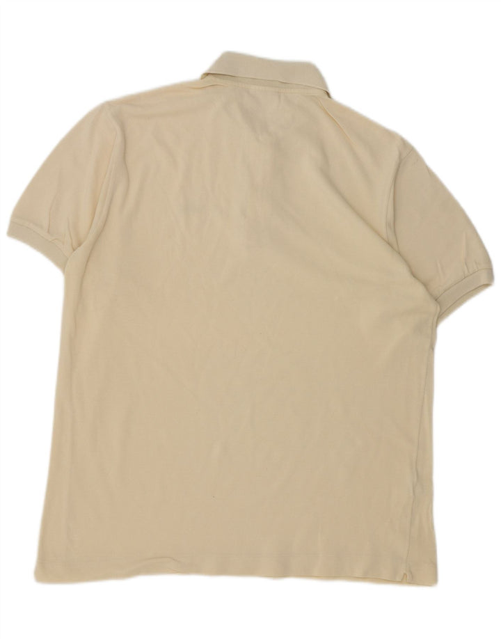 LACOSTE Mens Polo Shirt Size 5 Large Beige Cotton Vintage Lacoste and Second-Hand Lacoste from Messina Hembry 
