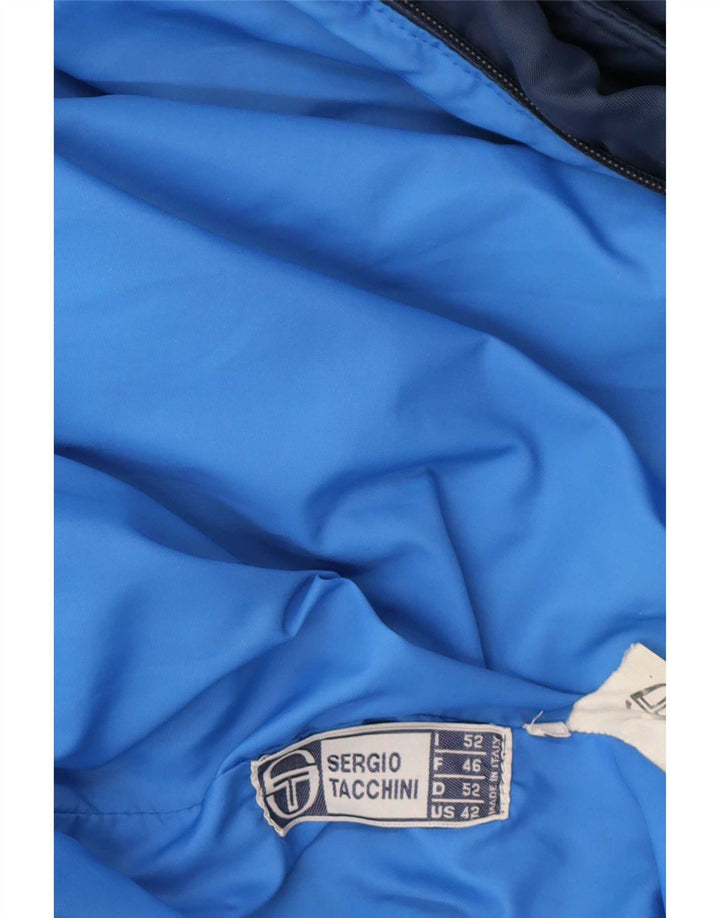 Giacca imbottita con cappuccio da uomo Sergio Tacchini IT 52 XL Blu Navy Colourblock