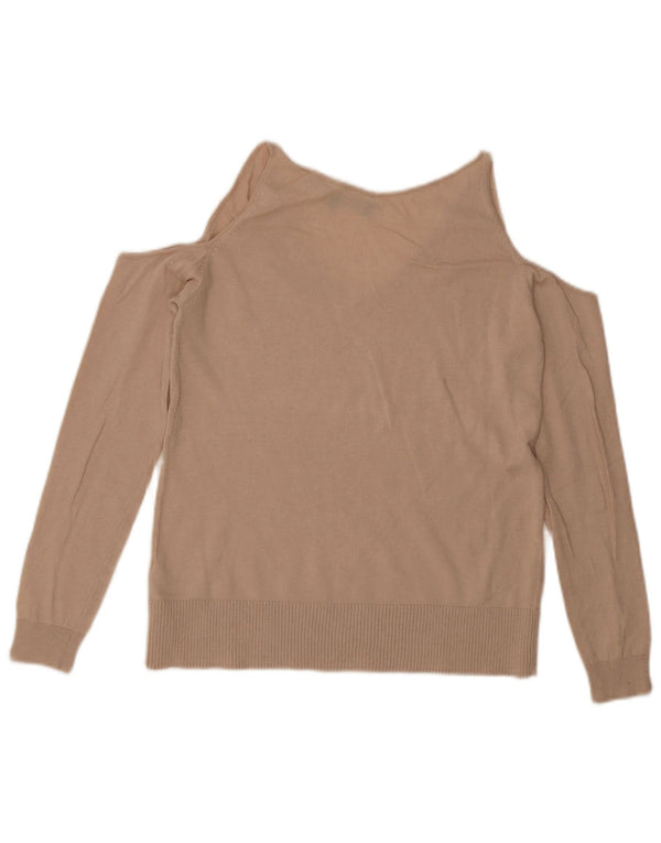 Maglione maglione oversize con scollo a V corto da donna French Connection UK 6 XS Beige