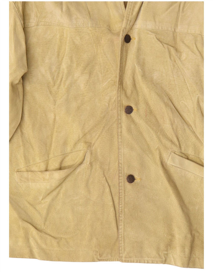 Giacca in pelle scamosciata da uomo Columbus UK 38 giallo medio