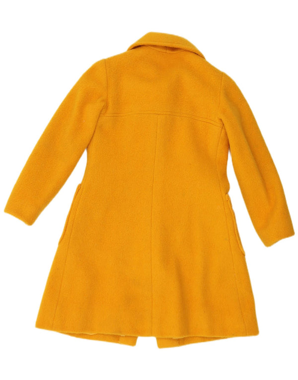 Cappotto vintage da donna UK 12 giallo medio