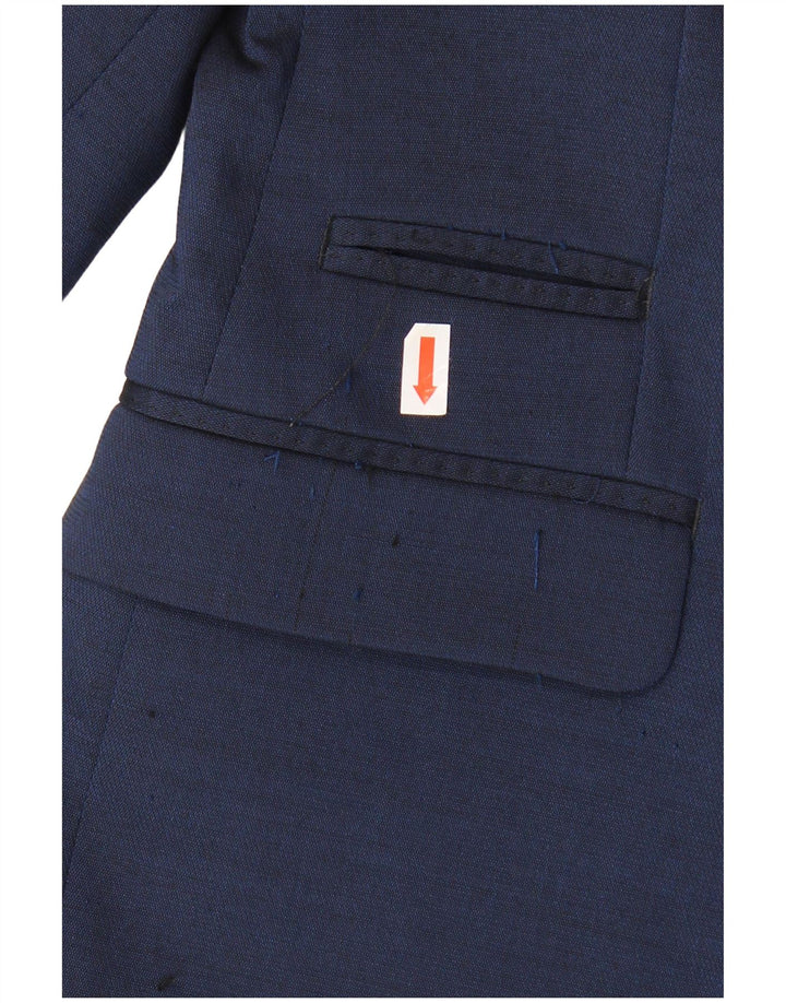 Giacca blazer da uomo a 2 bottoni Zara EU 46 piccola in poliestere blu navy