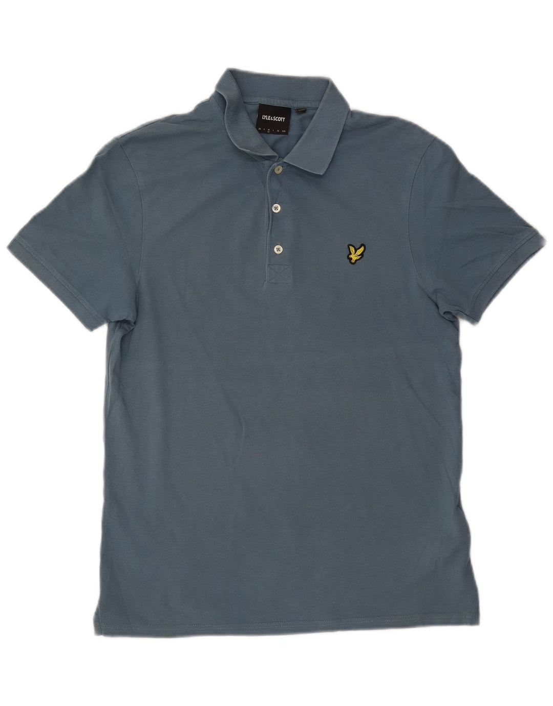 Polo da uomo Lyle & Scott in cotone blu medio