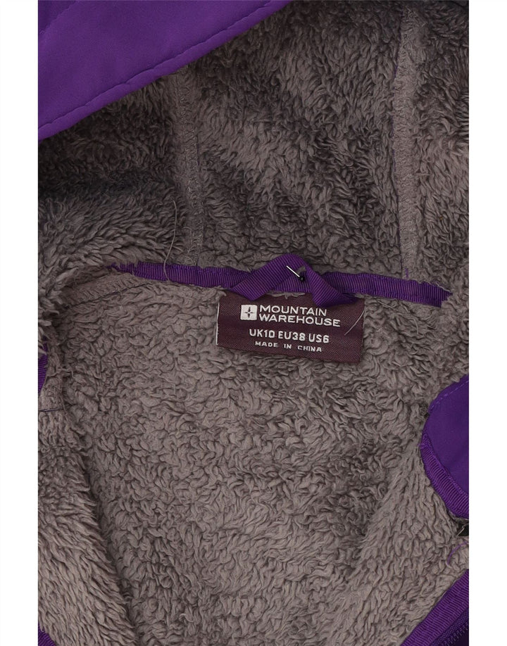 MOUNTAIN WAREHOUSE Womens Hooded Windbreaker Jacket UK 10 Small  Purple Vintage Mountain Warehouse and Second-Hand Mountain Warehouse from Messina Hembry 