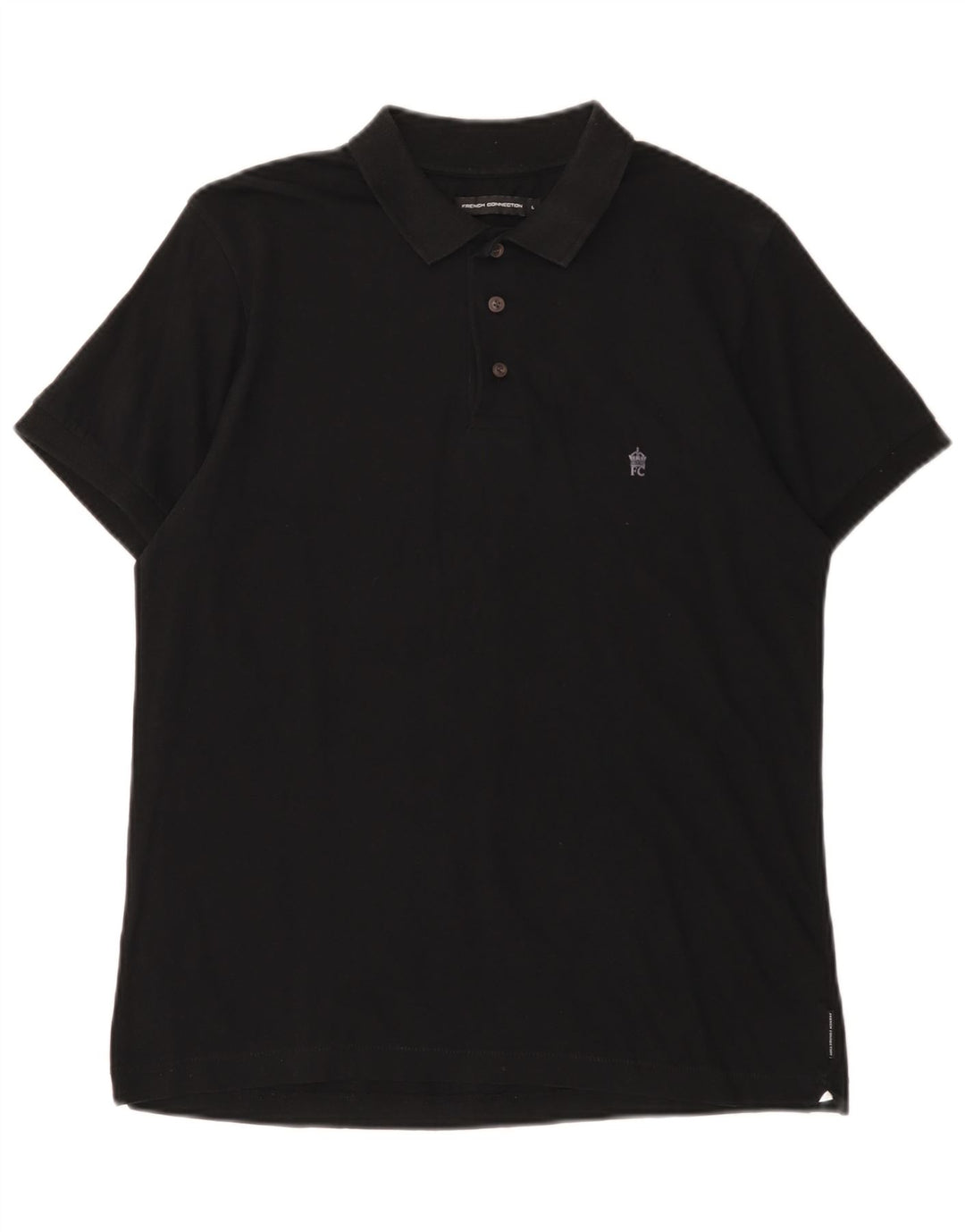 Polo da uomo French Connection grande in cotone nero